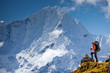 Hiking in Himalaya mountains
