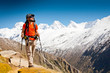 Hiking in Himalaya mountains