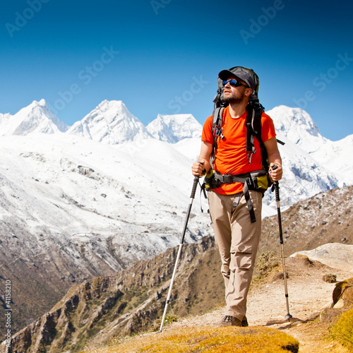 Photo: Hiking in Himalaya mountains Hiking in Himalaya mountains