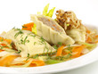 Maultaschen auf Gemüse