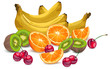 Set of fruits
