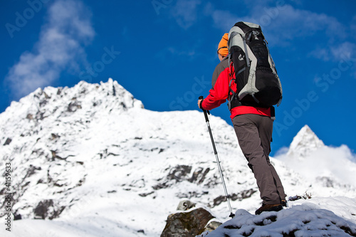 Photo: Hiking in Himalaya mountains Hiking in Himalaya mountains