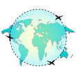 travel around the world vector illustration