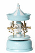 Blue merry-go-round toy on white Blue merry-go-round toy on white