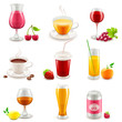 Vector: Set of drinks icons Set of drinks icons