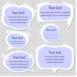 Blue vector text frames
