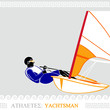 Greek art stylized yachtsman
