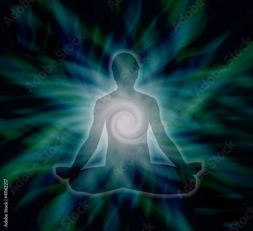 Illustration: Meditating with healing energy Meditating with healing energy