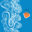 Sea waves seamless pattern