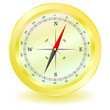 compass in gold color vector illustration