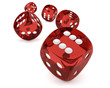 Spielwürfel aus Glas