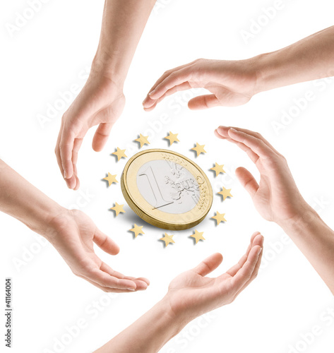 Foto: Hände mit Euro Hände mit Euro