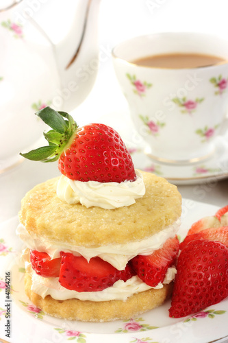 Photo: Teatime with Stawberry shortcake Teatime with Stawberry shortcake