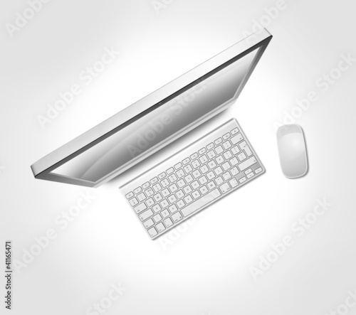Photo: modern desktop computer modern desktop computer