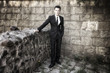 Conceptual Portrait of Stylish Elegant Handsome Man