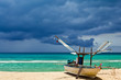 The fisherman boat on the beach