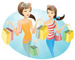 shopping  young women