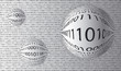 Vector abstract background. Convex balls strung on them the text Vector abstract background. Convex balls strung on them the text