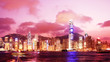 Hong Kong skyline at sunset