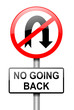 No going back.