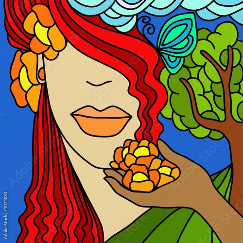 Illustration: fiori in mano fiori in mano