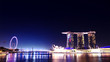 Singapore skyline at night