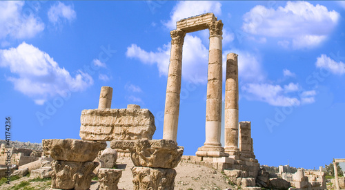 Photo: Hercules temple located in Amma, Al-Qasr site, Jordan Hercules temple located in Amma, Al-Qasr site, Jordan
