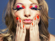 Foto: Lady with bright makeup Lady with bright makeup