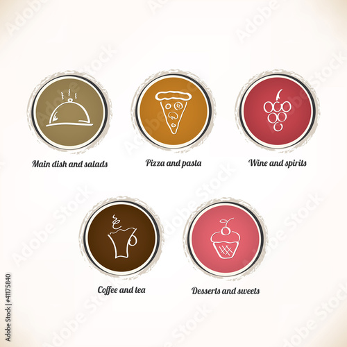 Vector: Label set for restaurant, cafe and bar Label set for restaurant, cafe and bar