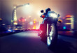 Motorbike in front of a Skyline