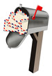 Mail in the mailbox.