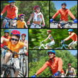 Riding on bicycles