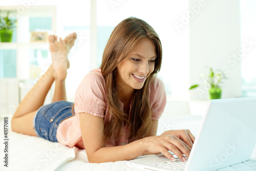 Photo: Beauty with laptop Beauty with laptop