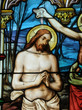 stained glass window of Vigny church