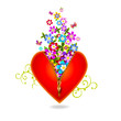 Floral heart shape