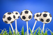 Soccer ball cake pops