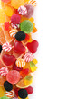 colorful jelly candies isolated on white colorful jelly candies isolated on white