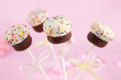 Mini cakes on sticks