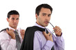 Man copying his colleague