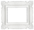 White frame isolated on white background