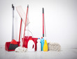 Collection of cleaning products