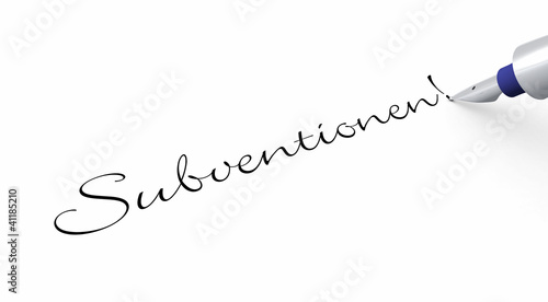 Illustration: Stift Konzept - Subventionen! Stift Konzept - Subventionen!