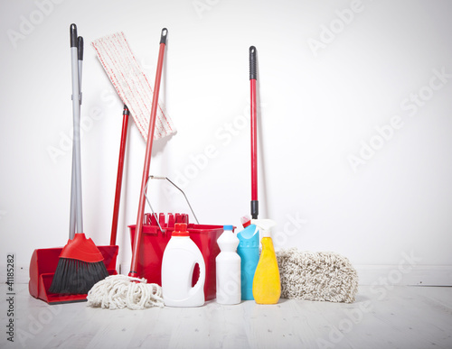 Photo: Collection of cleaning products Collection of cleaning products