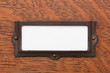Blank File Drawer Label