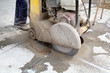 Photo: Construction site asphalt or concrete cutting Construction site asphalt or concrete cutting