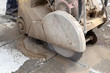 Construction site asphalt or concrete cutting Construction site asphalt or concrete cutting