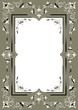 Frame with Eastern decor on a greenish gray background