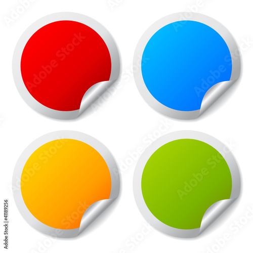 Vector: Vector coloured stickers set Vector coloured stickers set