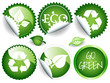 Vektor: Green stickers Green stickers