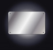 metallic grid background with plate